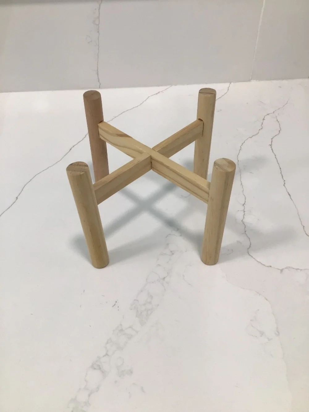 Plant stand holder wood